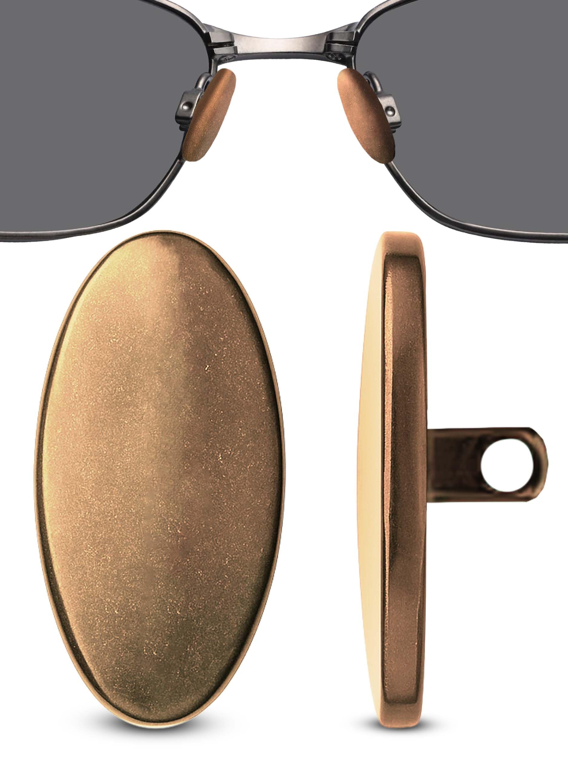 SPORTS WORLD VISION Glasses Titanium Nose Pads | Oval Shape Non-Slip Nose Pads for Glasses | 13mm Screw-in Easy Replacement and Comfortable Fit 1 Pair