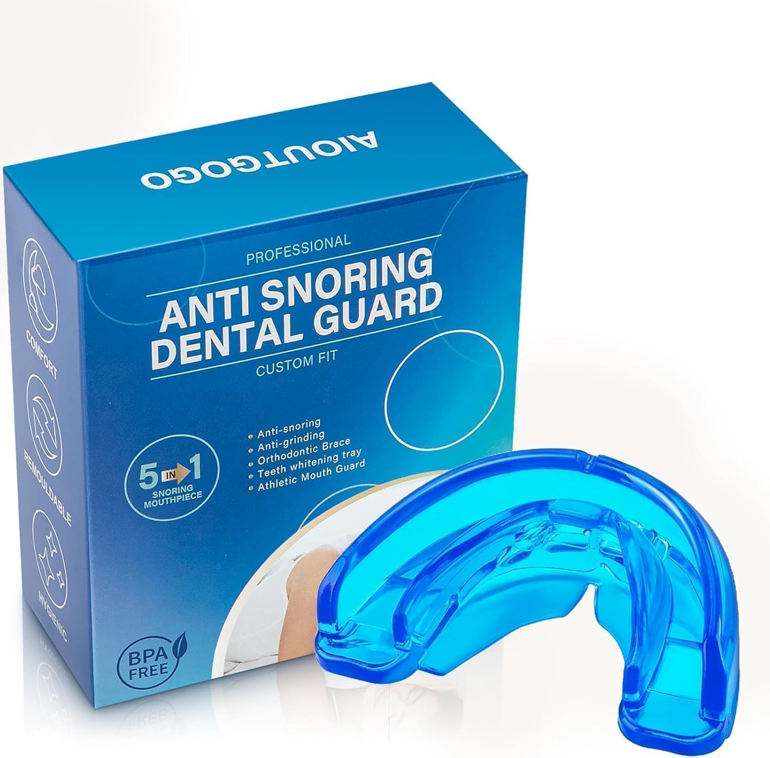 Schnarchstopper, Ergonomisch Schnarchschiene für Männer und Frauen, Effektiv Anti Schnarch Schiene Snoring Stopper, Kein BPA, Extra Weich, Gebrauchsfertig für Schnarchfreien Schlaf Nacht