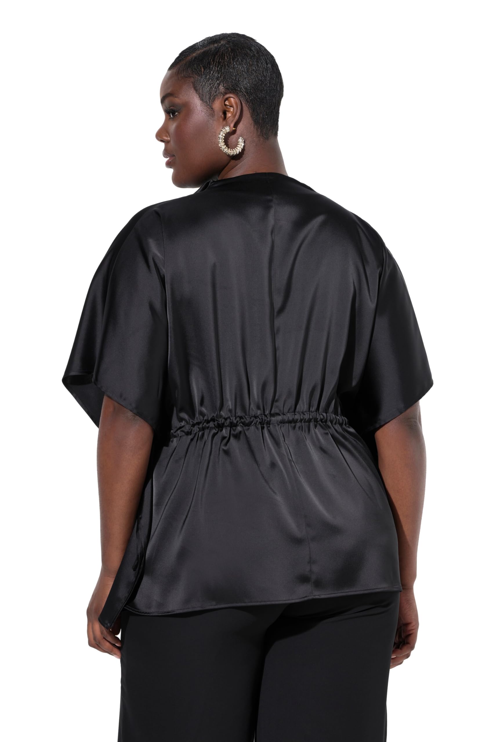 Ulla Popken Shirtbluse mit Übergroßer Rose Camicette Donna