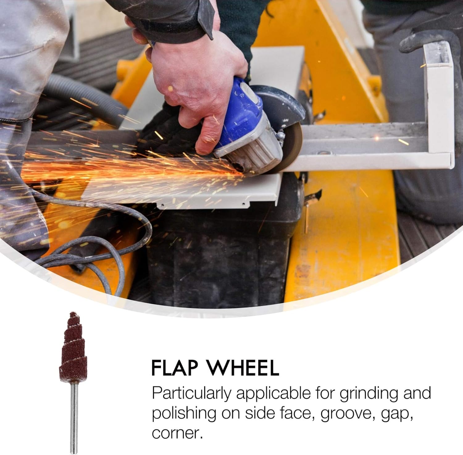 Flap Wheel, 20pcs Cone Shape Abrasive Cloth Flap Wheel Sanding Sandpaper Universal Polishing Rotary Tool for Groove Gap Corner Polishing Polishing