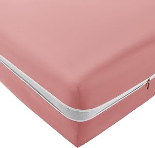 SiinvdaBZX Zipper Fitted Sheet Twin Pink