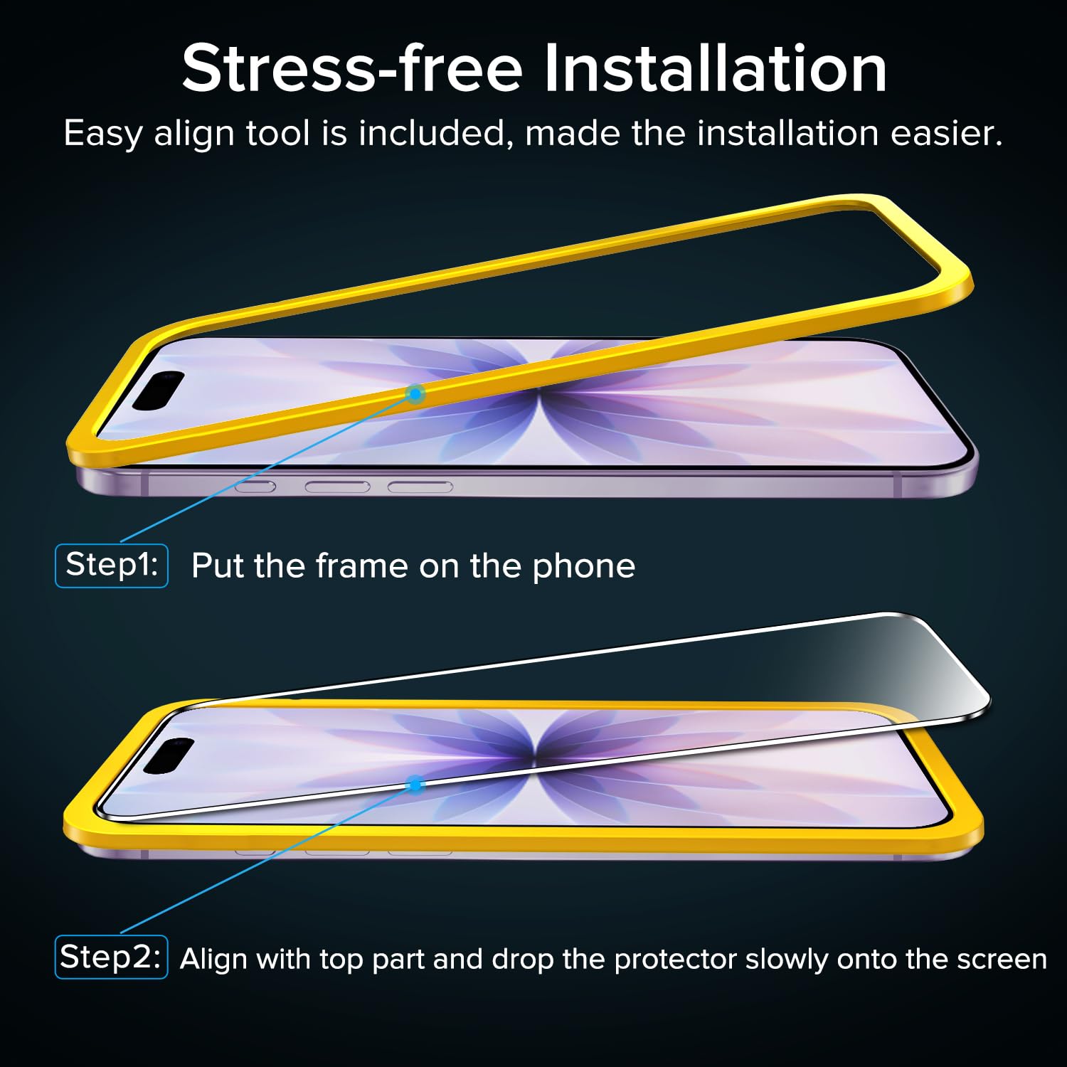 iVoler 2 Pezzi Pellicola Vetro Temperato per iPhone 17/ iPhone 16 PRO 6.3 Pollici, con Strumenti di Installazione, Pellicola Prottetiva Anti Graffio, Durezza 9H, HD Trasparente, Senza Bolle