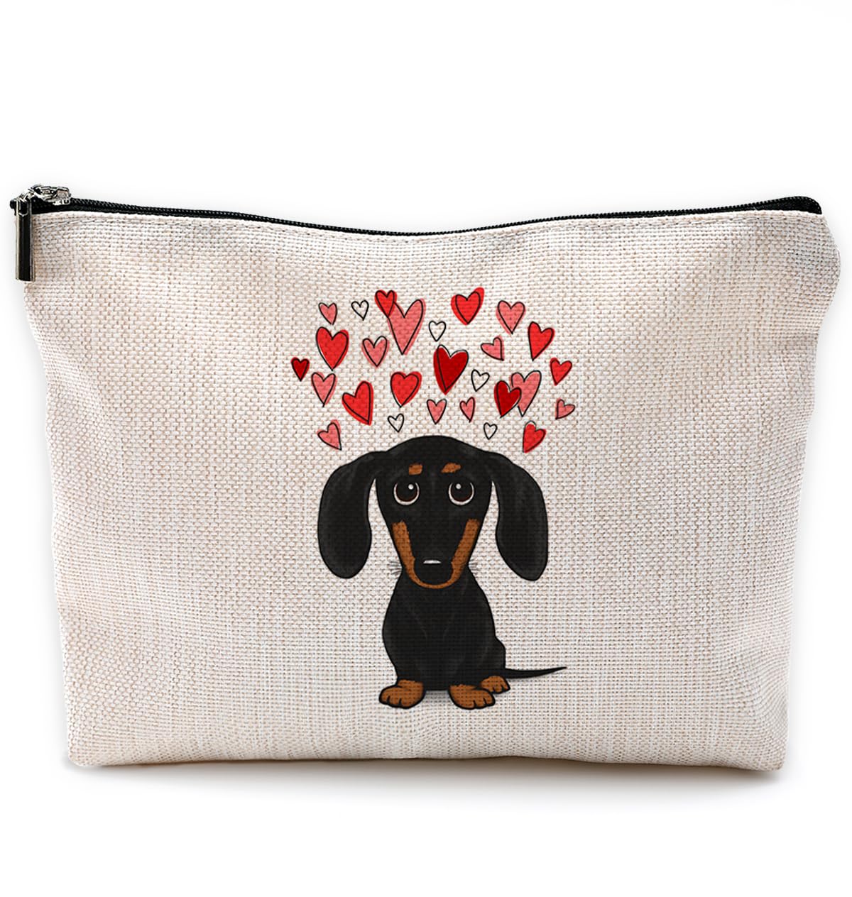 NEGIGA Dachshund Makeup Bag,Dachshund Cosmetic Bag,Dachshund Makeup Travel Toiletry Bag,Dachshund Mom Gifts,Dachshund Lover Gifts,Dachshund Gifts for women,Valentine Gifts
