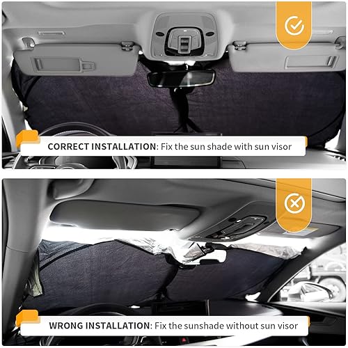 Miniatura 377 de Parasol para parabrisas de ajuste personalizado, cubierta para ventana delantera, visera plegable 210T, protector que bloquea los rayos ultravioleta