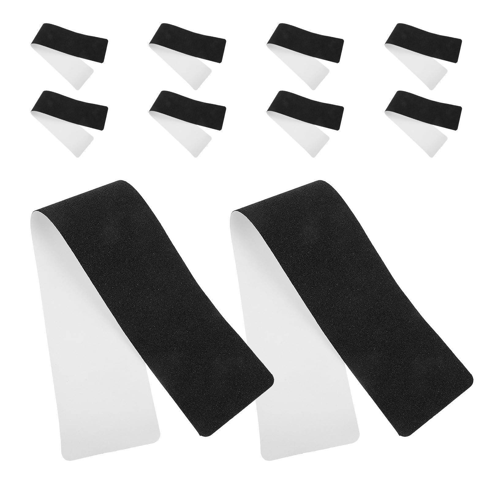 TEHAUX 10 Pièces Bande Adhésive Antidérapante pour Marches D'escalier Intérieures en Pvc Noir Installation Facile et Forte Adhérence pour Sécurité Maximale