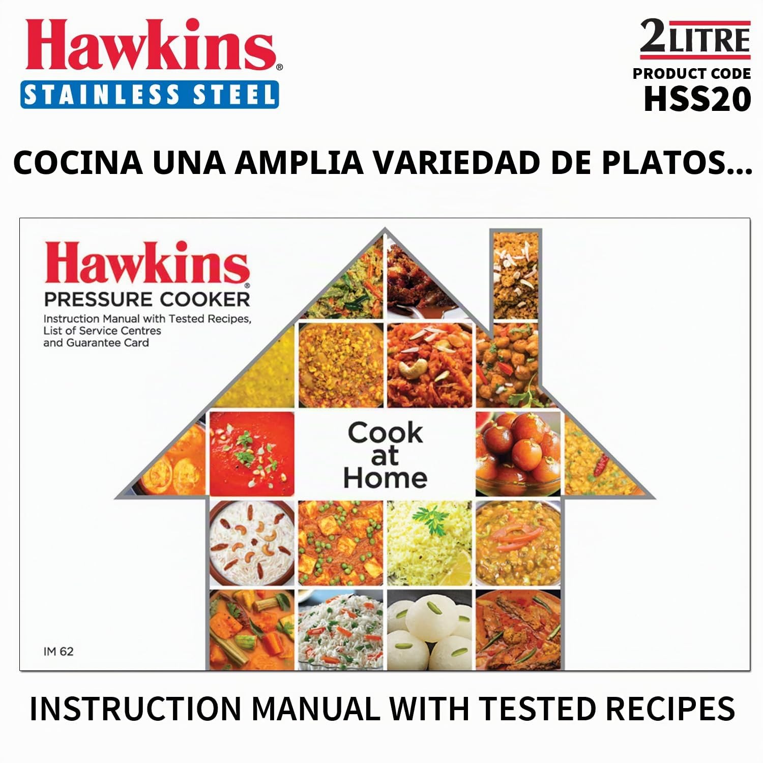 Hawkins Pressure Cooker Stainless Steel 2 Ltr.