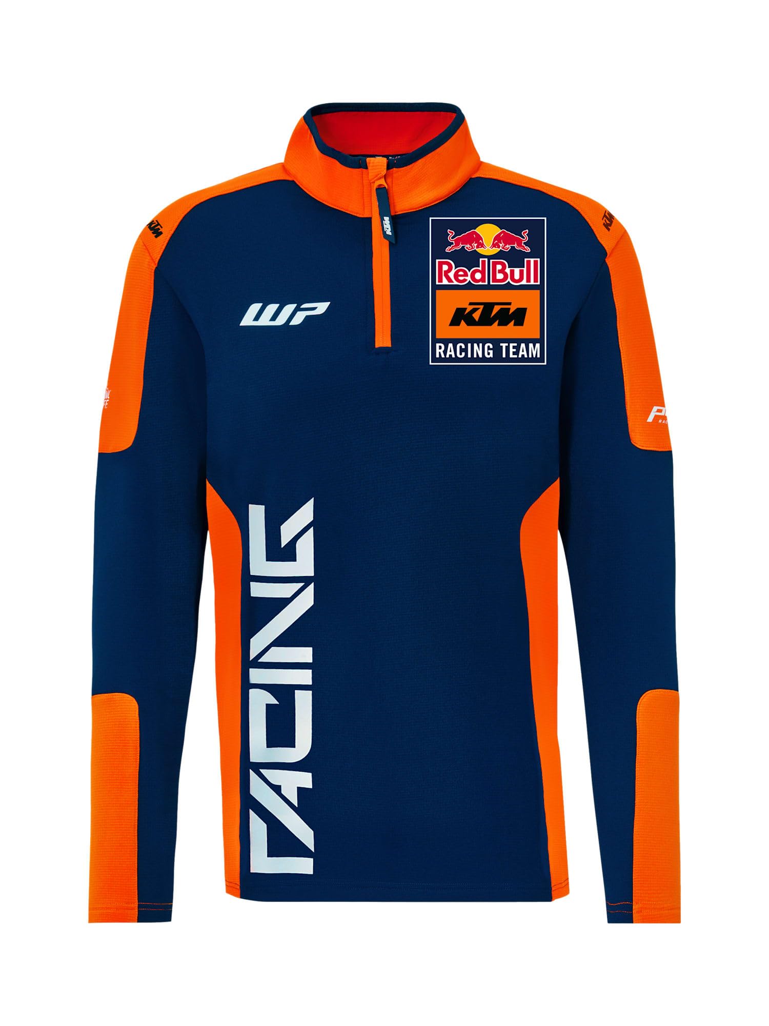 Red Bull - KTM Replica Team Half Zip Sweater – Herren - Offizielle Merchandising-Artikel, Dynamisches Racing-Design, Atmungsaktives Material – Größe S - Blau/Orange