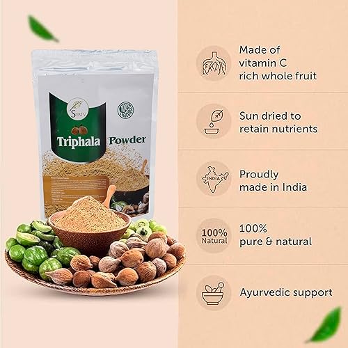 Miniatura 4 de SVATV Triphala Polvo 8.01 oz Fórmula de Amla, Haritaki y Bibhitaki - Media libra, 8 onzas