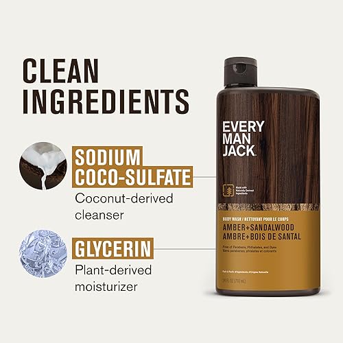 Miniatura 5 de Every Man Jack Nourishing Pacific Cypress - Gel de baño para hombre para todo tipo de piel, ingredientes derivados de forma natural, limpia e