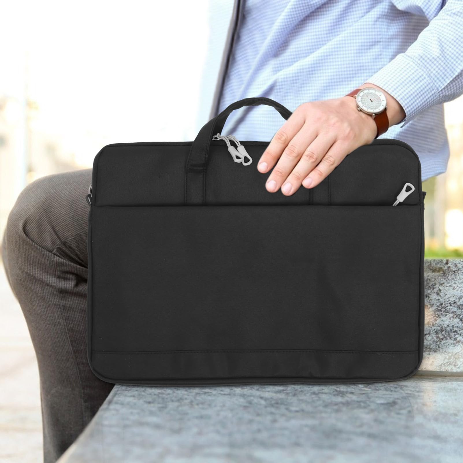 1set Borsa Per Laptop Ultra Slim Custodia Protettiva Per Computer Portatile Per Viaggi e Ufficio Leggera e Pratica Per Donne e Uomini