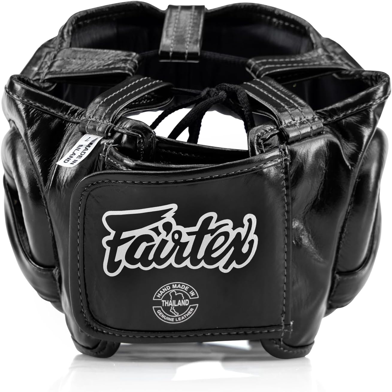 Fairtex HG18 Pro Boxing Headguard – Hybrid Competition & Training Headgear with Enhanced Vision and Full-Protection Padding | Genuine Leather, Handmade in Thailand