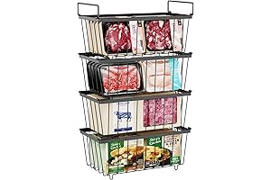 4-Pack Stackable Chest Freezer Organizer