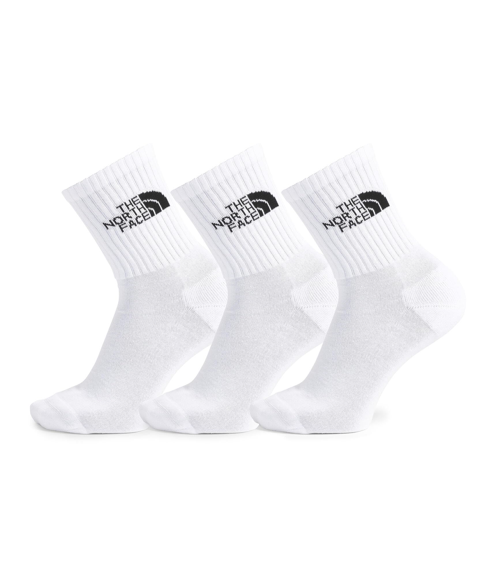 The North Face Unisex Everyday Standard Crew - 3P Socks, Tnf White, M