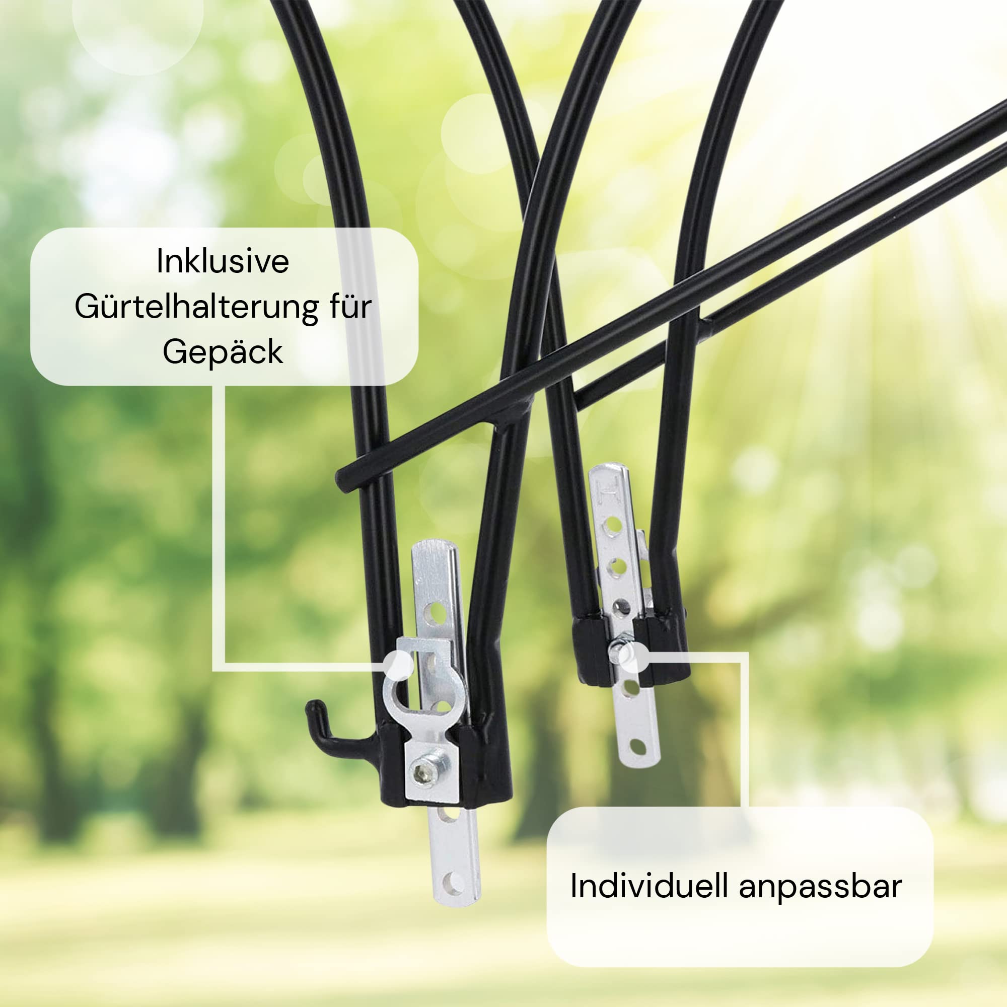 Schoberg Porte-Bagages Arrière Aluminium – Réglable 24-28 Pouces, Charge 25 Kg, Avec Support Éclairage Et Pompe