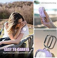 Vista 6 de [Con bloqueo seguro] Funda transparente para Galaxy Buds 2 Pro (2022), funda para Galaxy Buds Pro (2021), funda para Galaxy Buds 2 (2021), funda