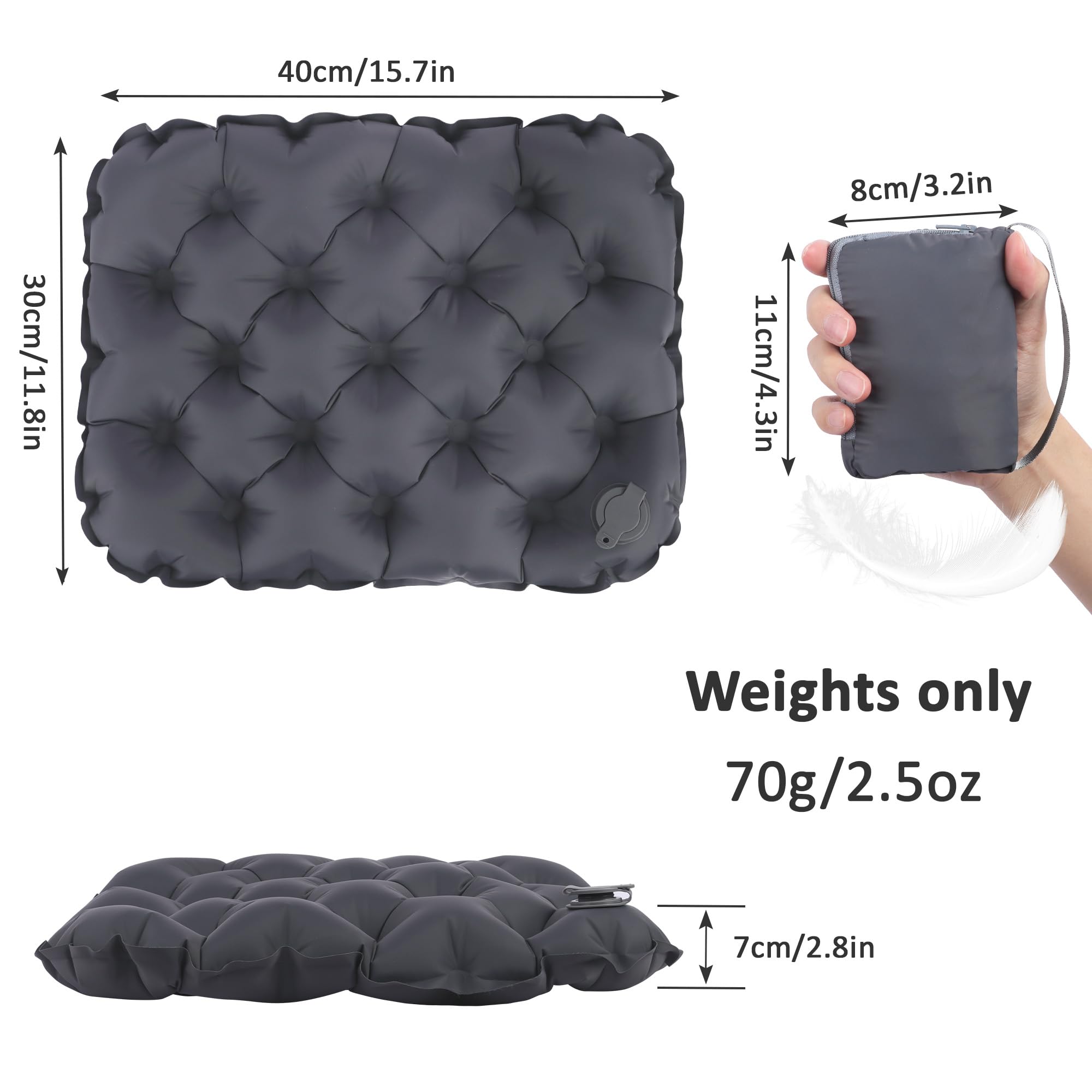 Inflatable Air Cushion seat, Portable Travel Seat Cushion for Camping Office Chair, and Long Sitting - Image 2