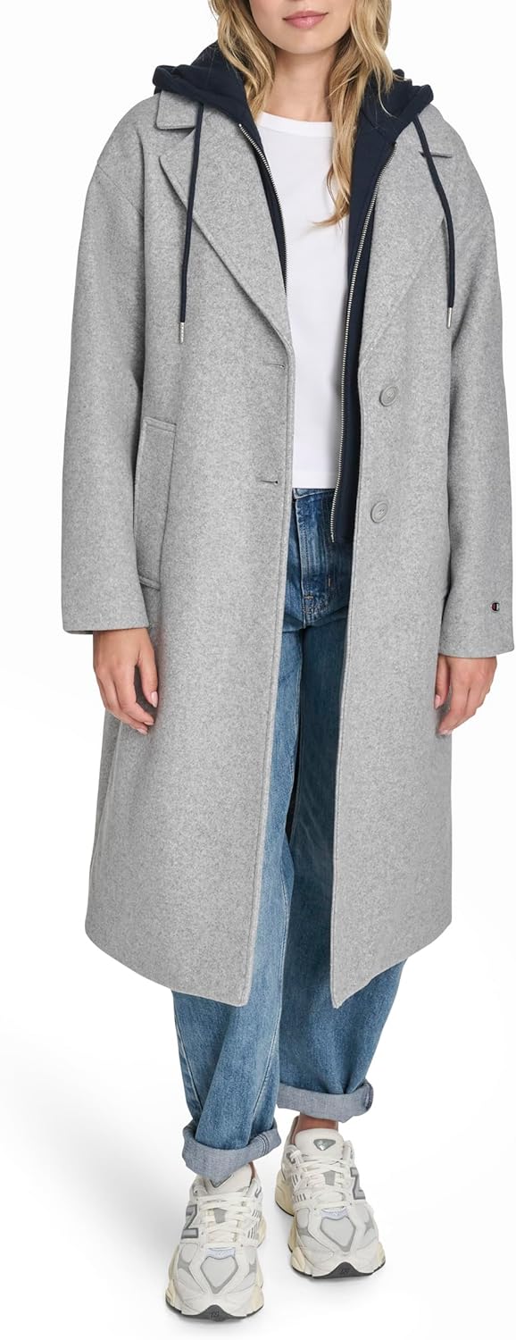 Champion womens Long Top Coat With Removable Jersey Bib - Image 5