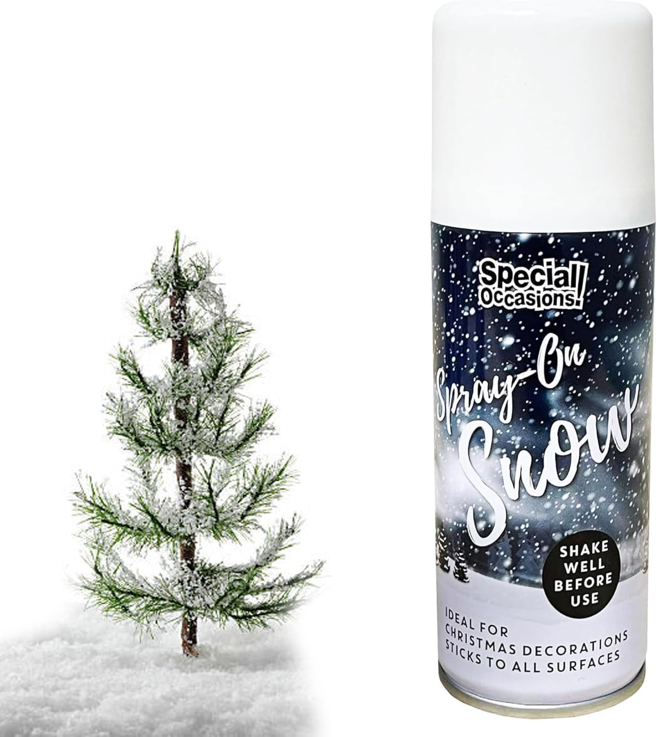 Pluto Packaging Artificial 200ml Decorative Christmas Festive Snow Spray For Trees & Windows (6)