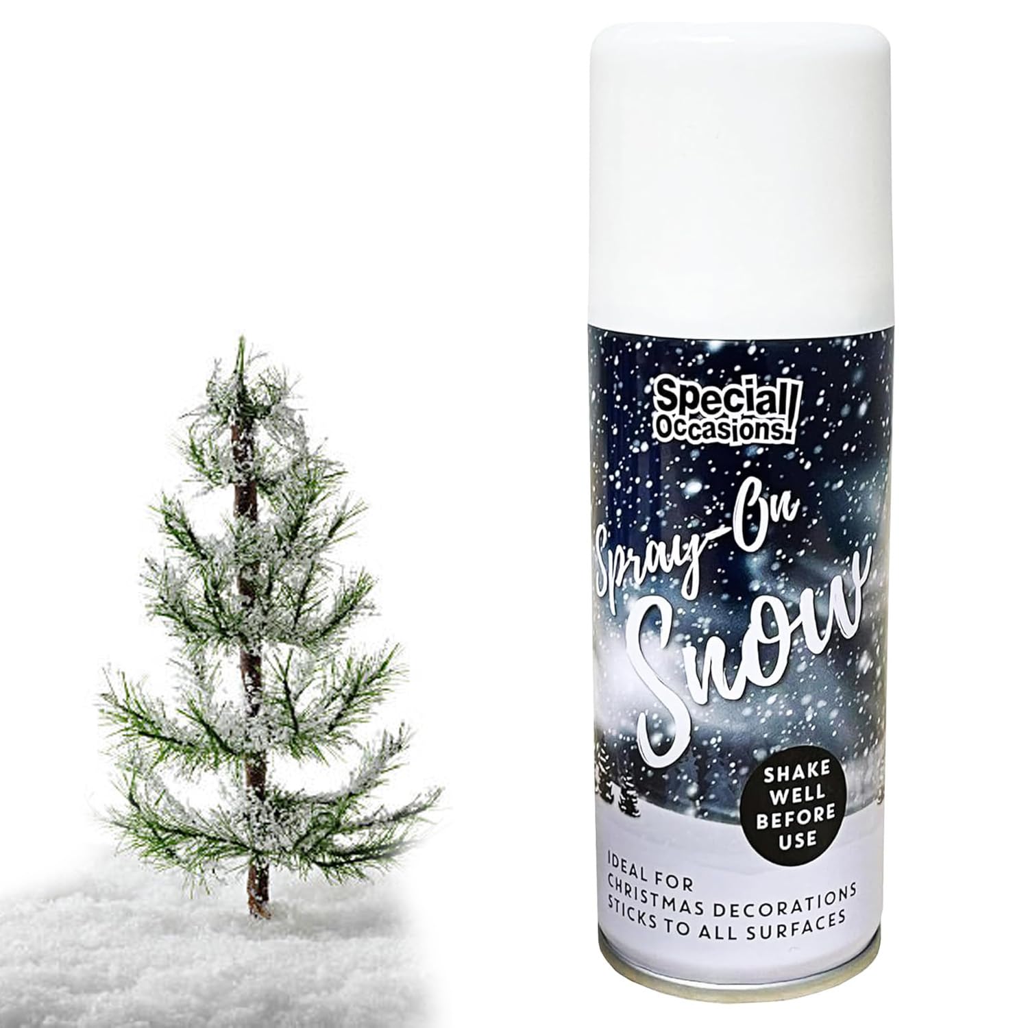 Pluto Packaging Artificial 200ml Decorative Christmas Festive Snow Spray For Trees & Windows (6)