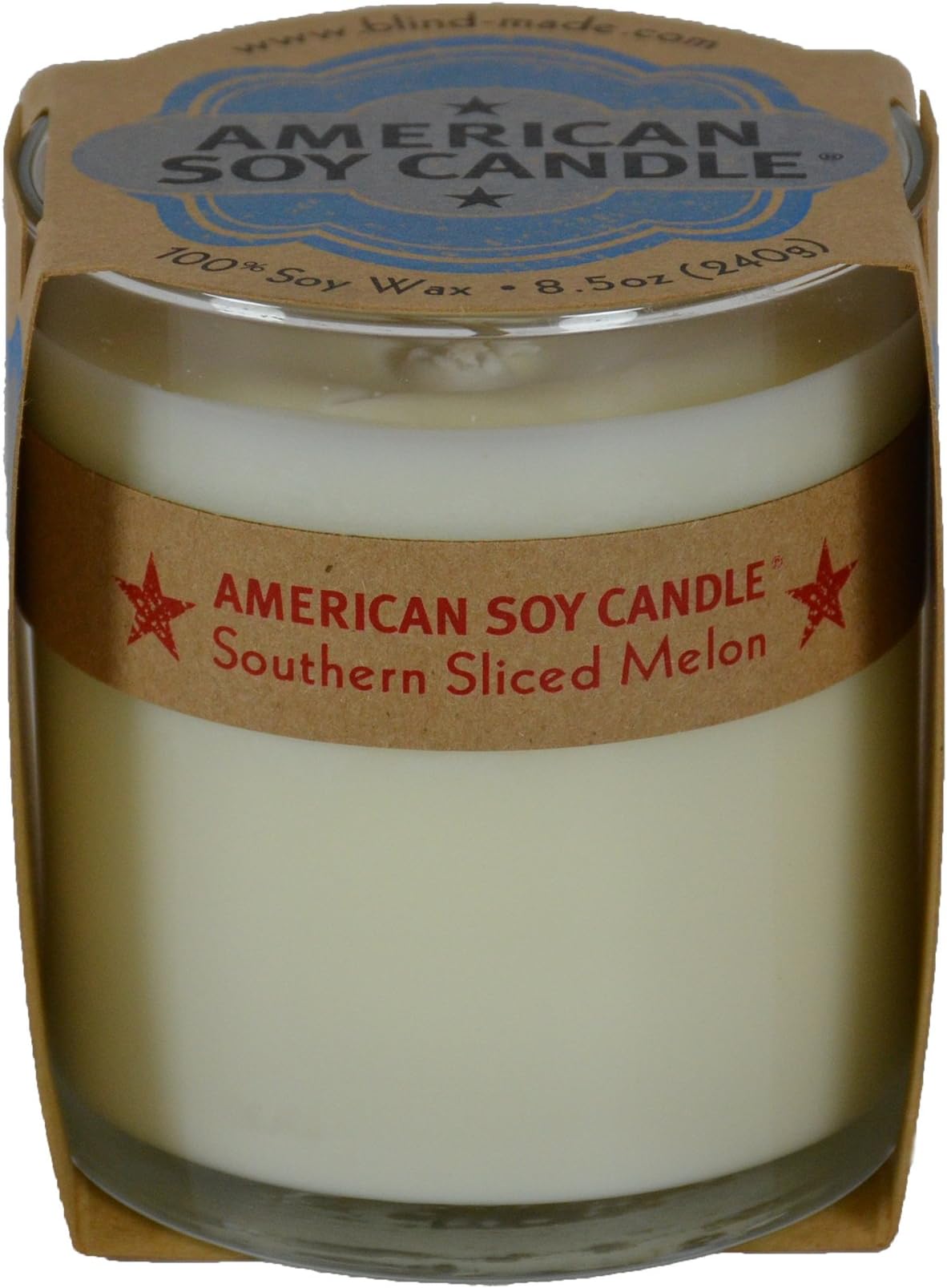 American Soy Candle Southern Sliced Melon All Natural 100% Soy Wax Candle