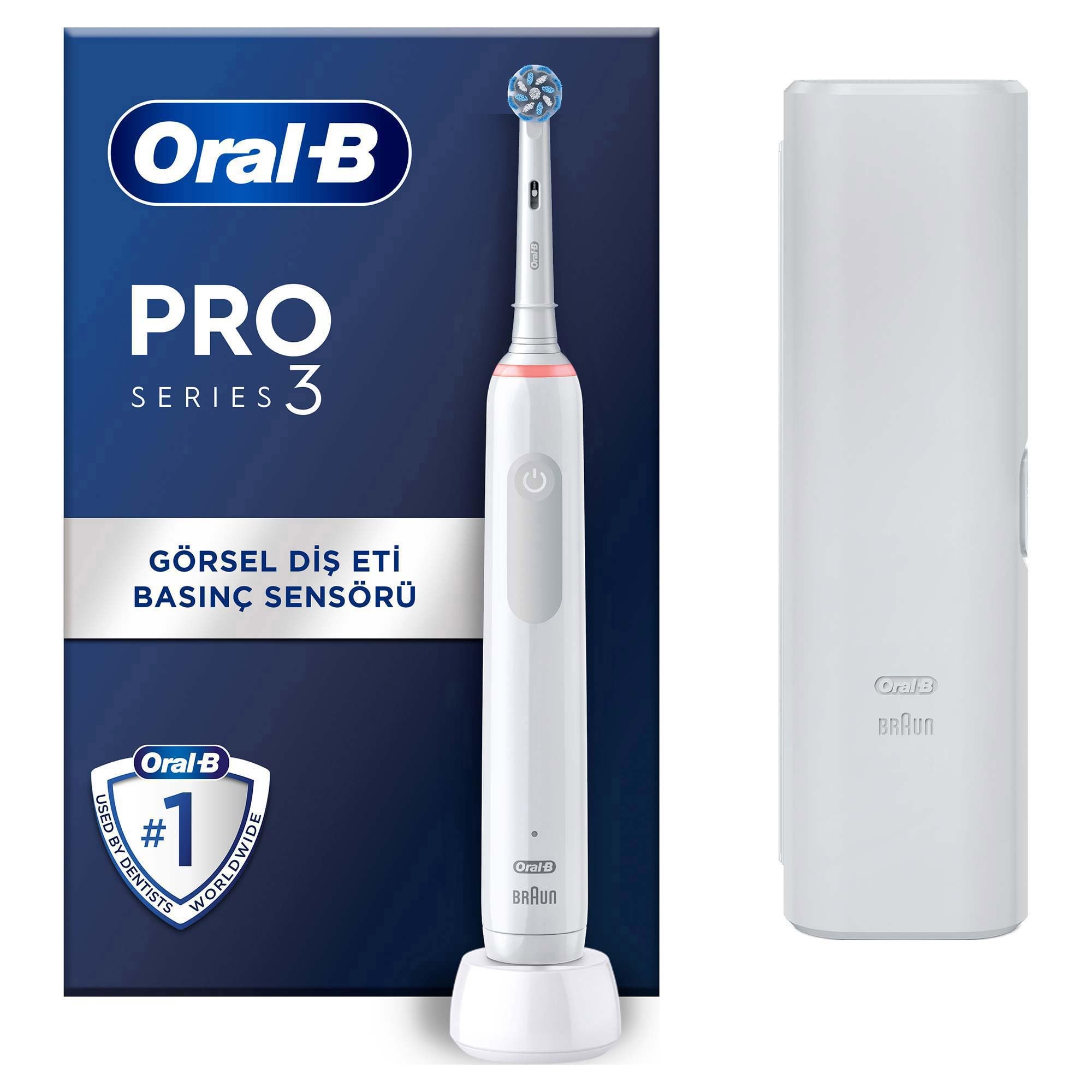 Oral-B Pro3-3500 Şarj Edilebilir Diş Fırçası Beyaz