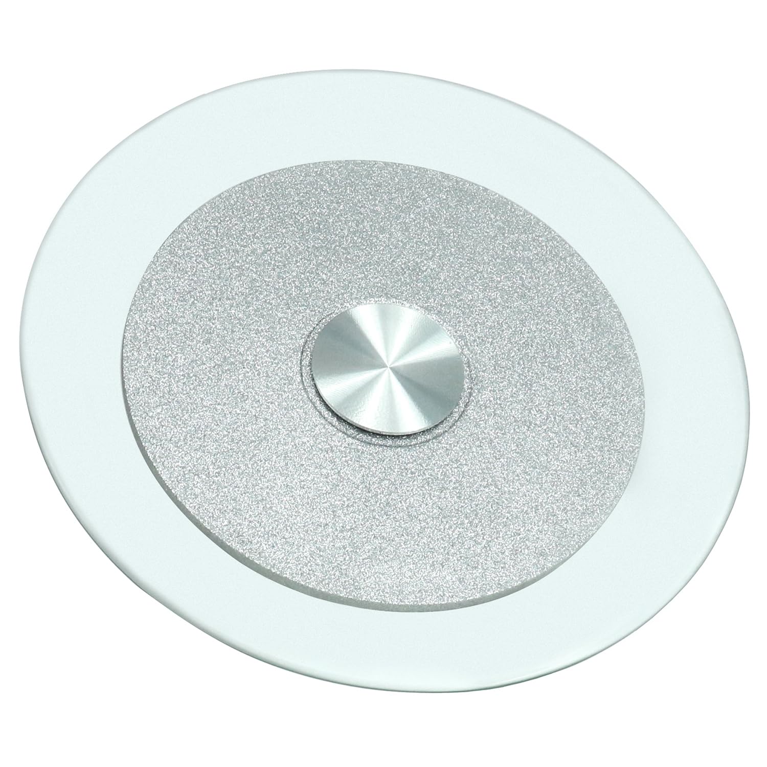 QWORK® Plateau de Service Rotatif Lazy Susan en Verre Trempé, Plateau Tournant Pivotant, 50 cm