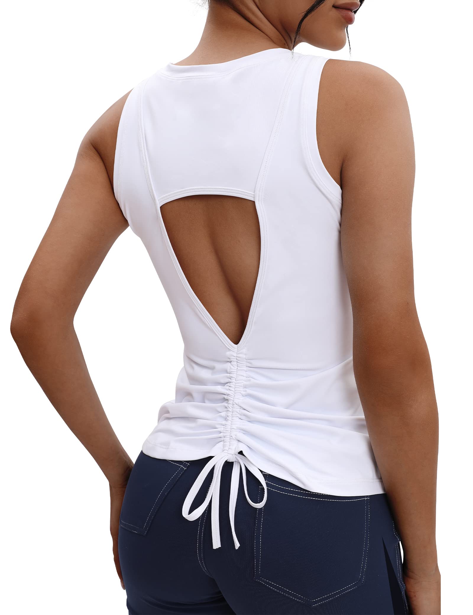 ruched workout tank top
