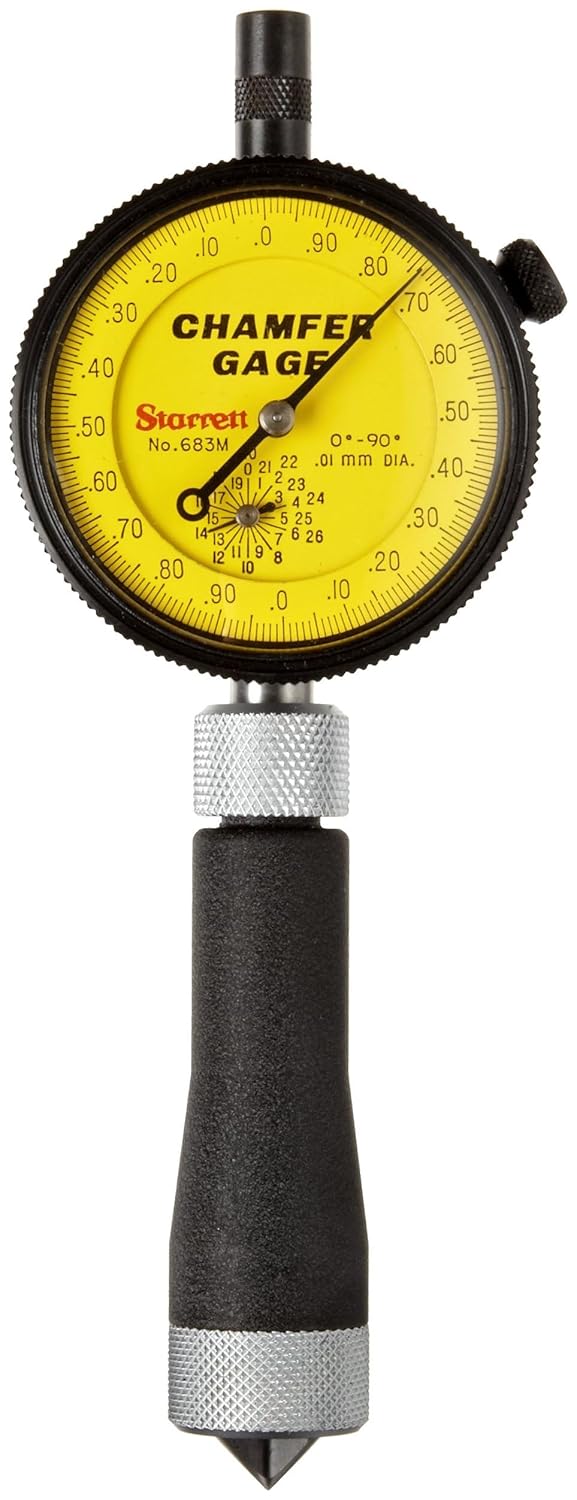 Starrett 683M2Z Millimeter Reading Internal Chamfer Gauge With Yellow