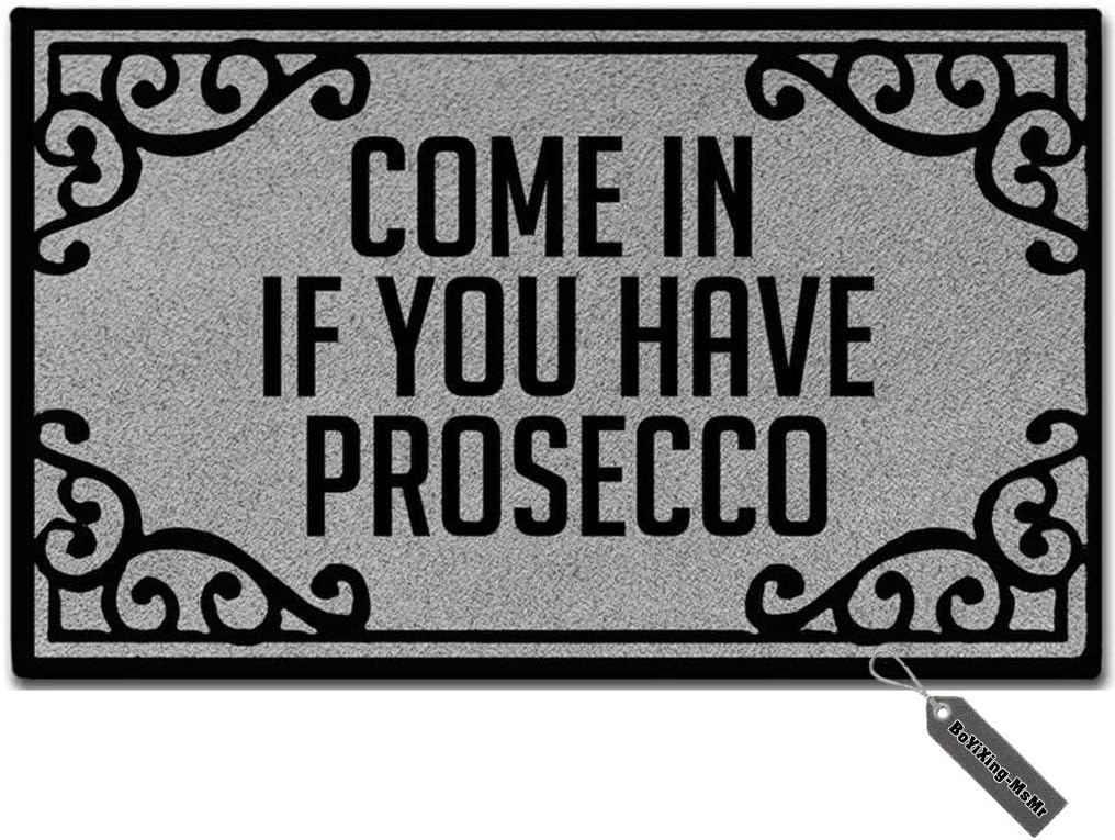 MsMr Doormat Funny Doormat Come in If You Have Prosecco Creative