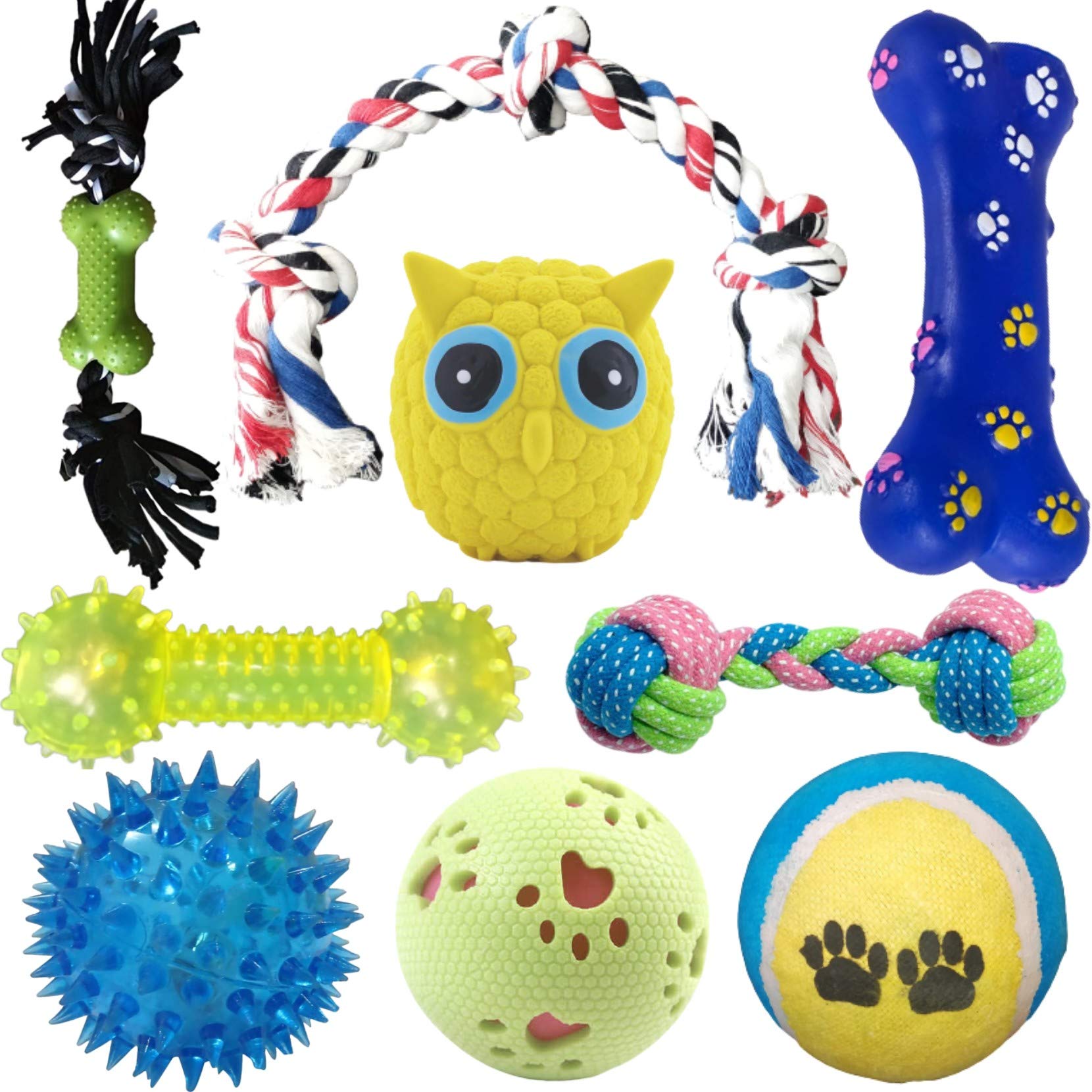Petlicious & More® 9 in 1 Puppy Toys Combo Squeaky Toys Chew Toys Rope Toys (Color May Vary, Pack of 9 Toys) (B08MCK63HV) Amazon Price History, Amazon Price Tracker