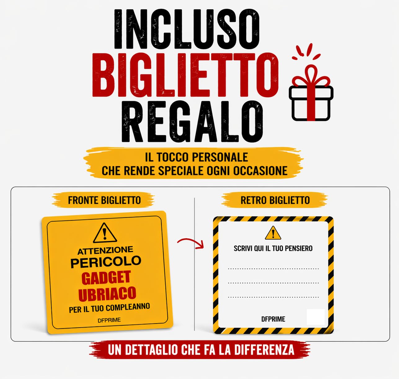 DFPRIME Bicchiere Ubriaco 40 Anni - Regalo 40 Anni Uomo Donna Divertente - Gadget Compleanno 40 Anni Originale - Bicchiere Storto Scherzo Festa - Con Biglietto Auguri