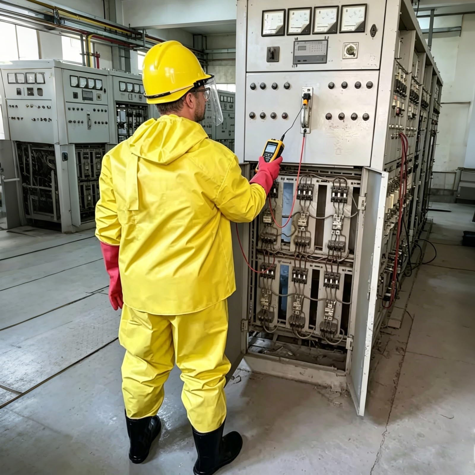 Combinaison d'isolation haute tension, vêtements de sécurité d'électricien deux pièces pour 10 KV - 35 KV, équipement de protection de travail électrique résistant