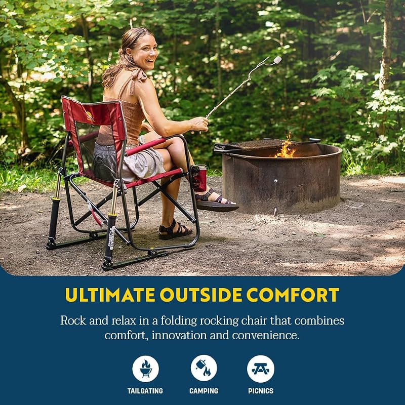 GCI Outdoor Freestyle Rocker Camping Chair - Black image 3