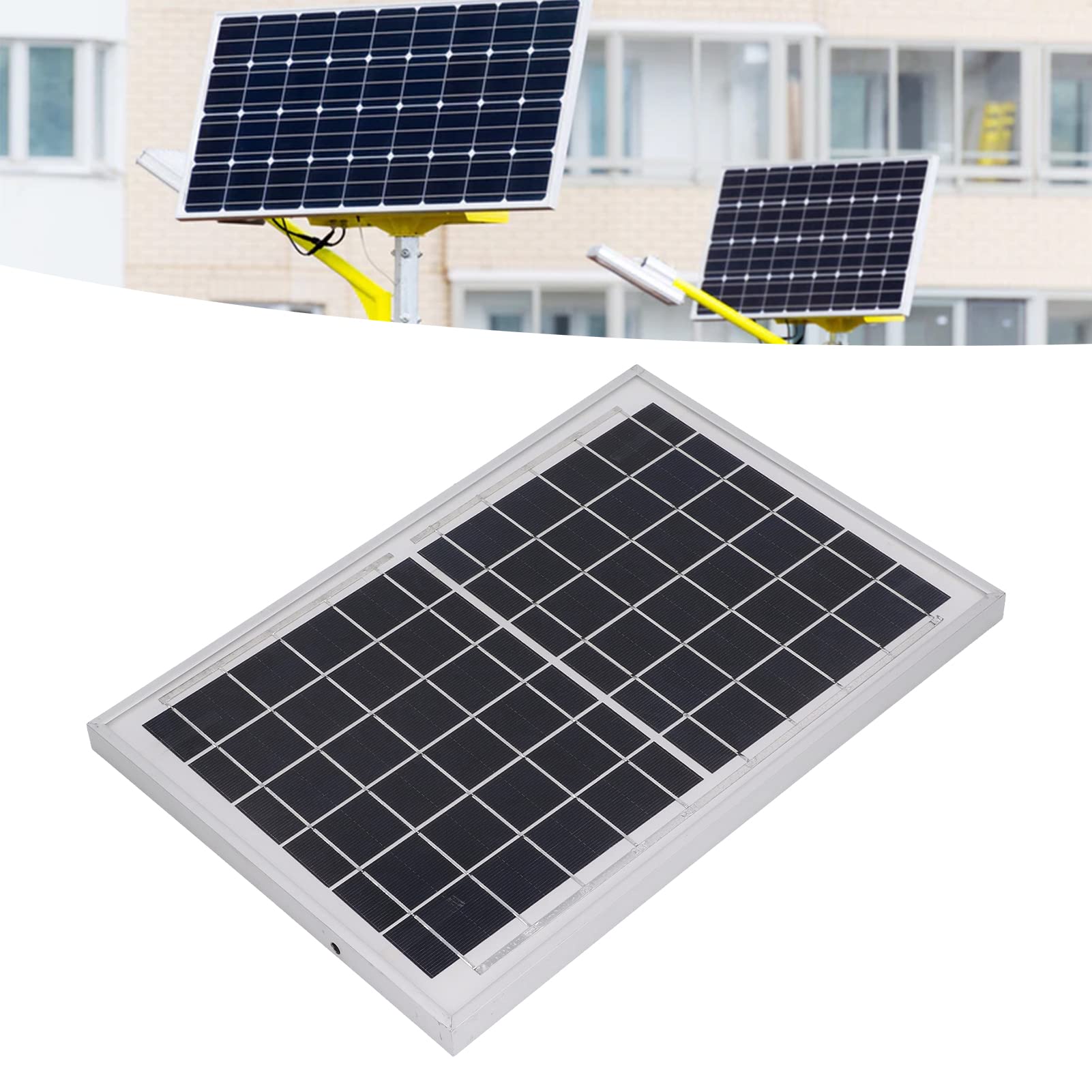 Panel Solar Portátil, Panel de Energía Solar de 6 V 10 W, Resistente Al Agua, a Prueba de Polvo, Ligero, Cargador de Panel Solar Portátil para Camping Pequeño