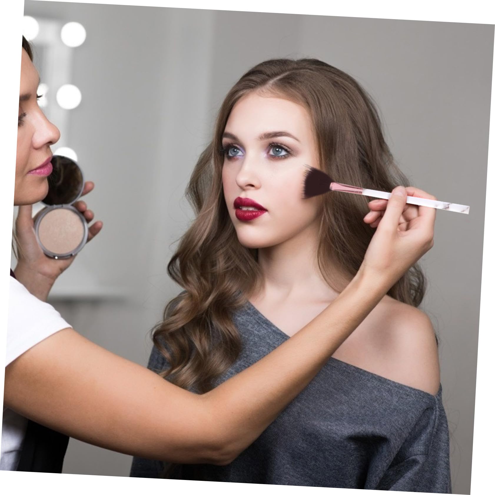 minkissy 45piezas Pinceles De Maquillaje De Mármol Set Profesional De Brochas Mango De Plástico Herramientas Cosméticas Suaves Para Uso Diario y Profesional