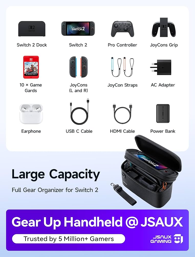 Amazon.com: JSAUX All-in-One Carrying Case for Nintendo Switch 2