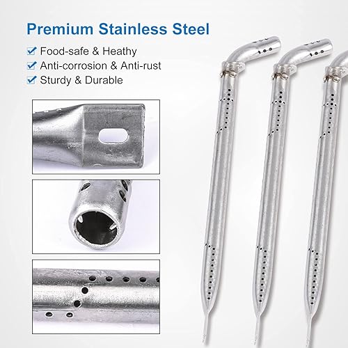 Miniatura 2 de Uniflasy Kit de piezas de repuesto para parrilla de 3 quemadores Walmart Expert Grill XG10-101-002-02 de acero inoxidable y escudo de placa térmica