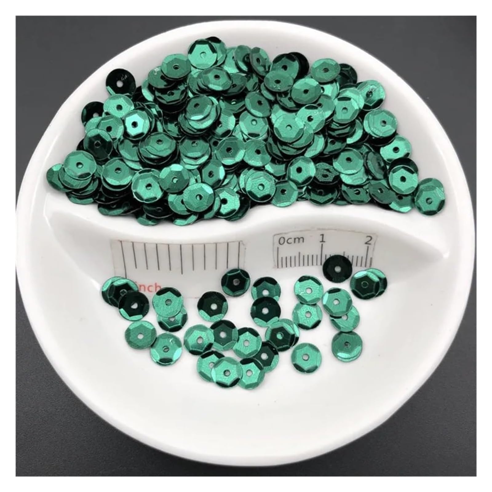 Cekiny, Kubek okrągły do ​​szycia ręcznego wielokolorowy 3-10mm(Light Green,3mm D Cup 10g 2500)