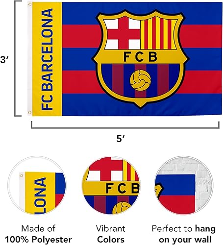 Miniatura 3 de Desert Cactus FC Barcelona Barça Barça Bandera Fútbol Fútbol Fútbol Premier League 100% Poliéster Interior Exterior 3 x 5 pies Baner (Bandera I)