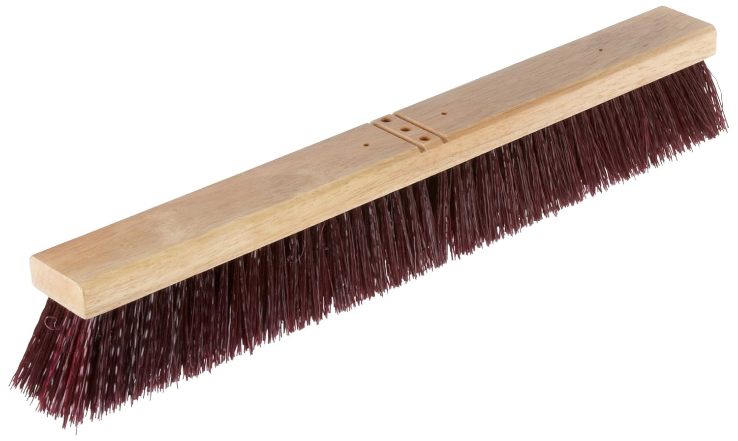 Weiler 44587 24" Block Size, Hardwood Block, Medium Maroon Polypropylene Fill, Contractor Coarse Sweeping Broom: Push Brooms: Industrial & Scientific