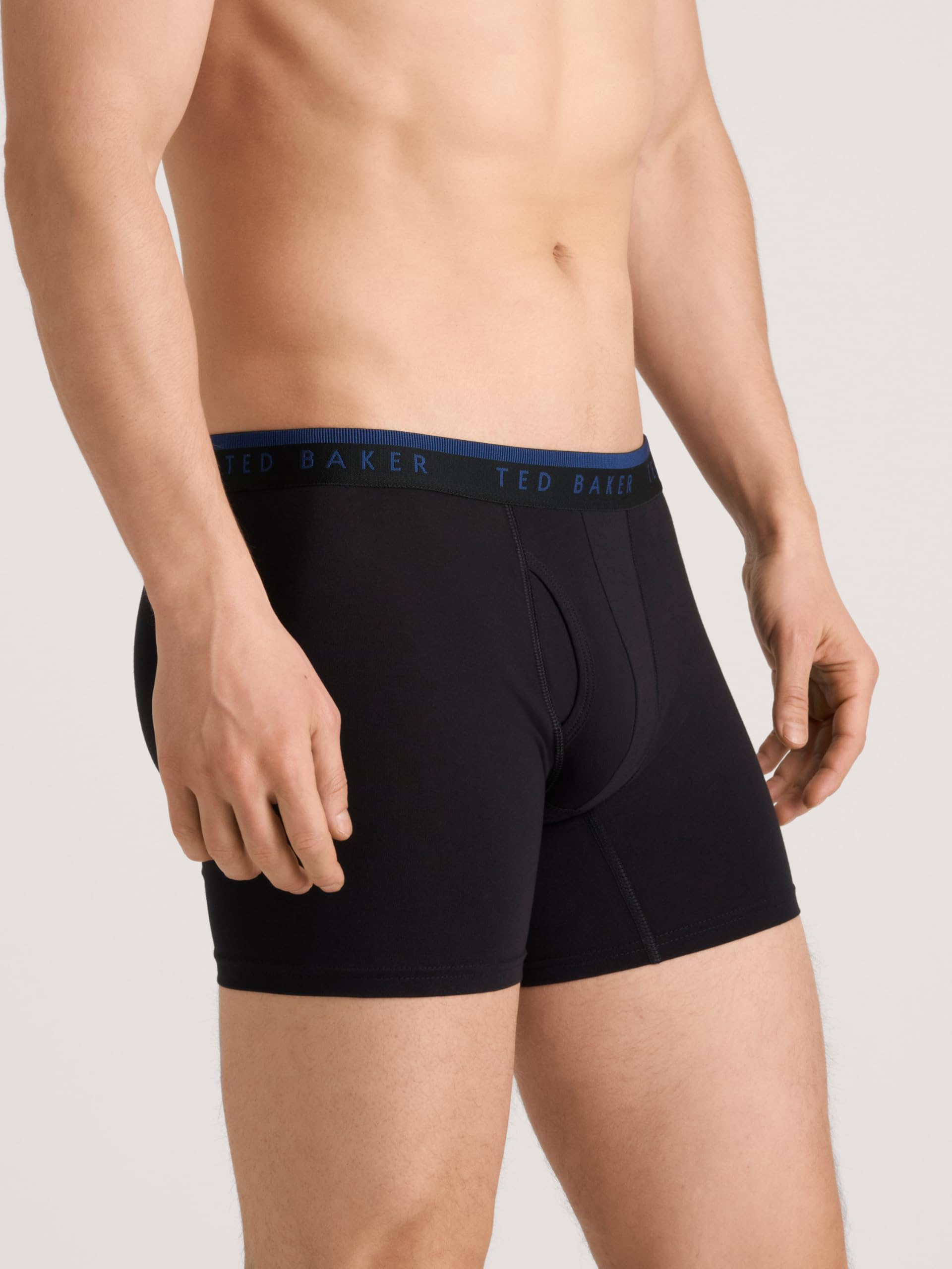 Ted Baker Męskie bokserki ze stretchem, 4 szt., czarne piękno, XL, Czarne piękno, XL