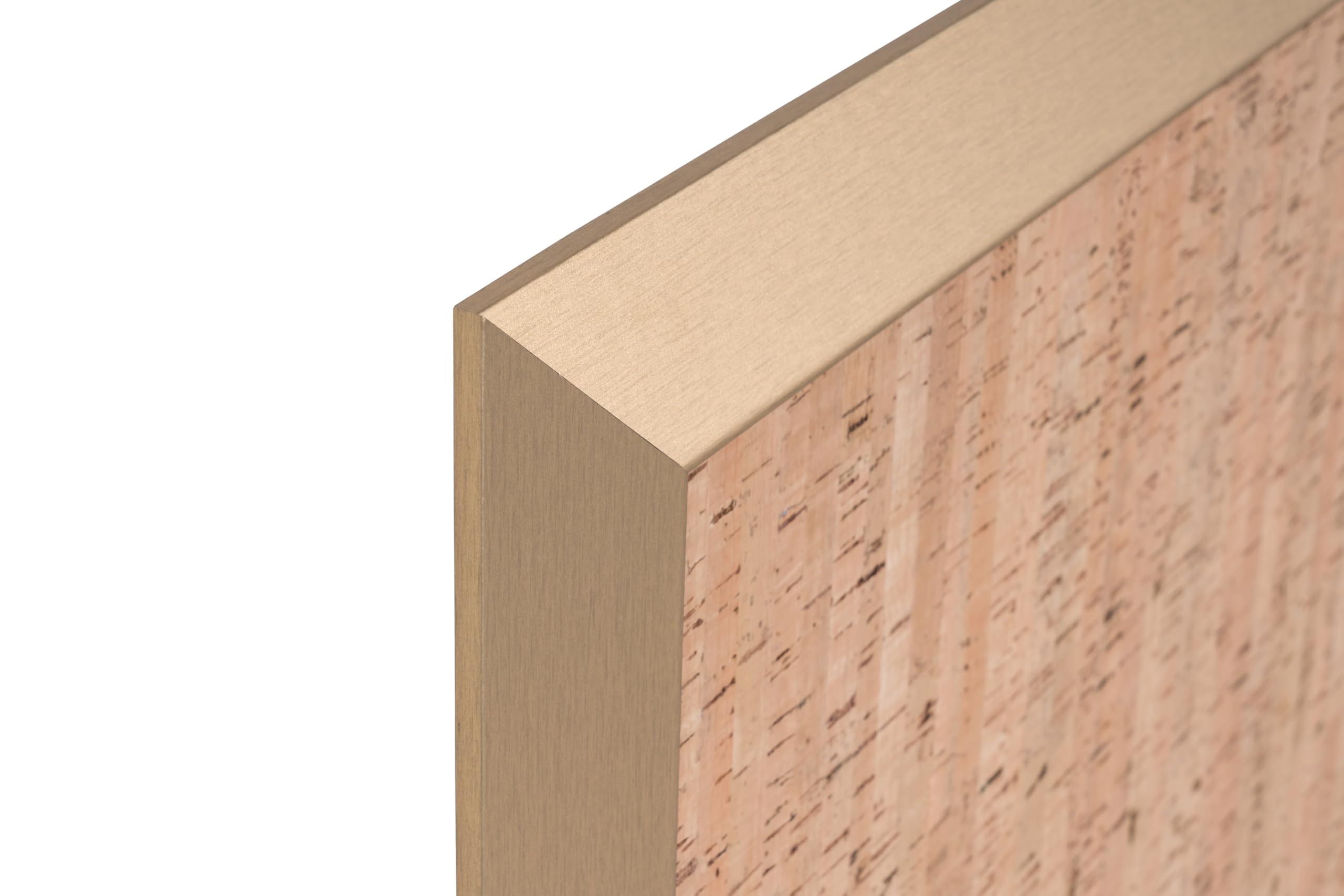 Bi-Office, tablica memo Kamashi, dekoracyjny korek, złota rama MDF, 90 x 60 cm