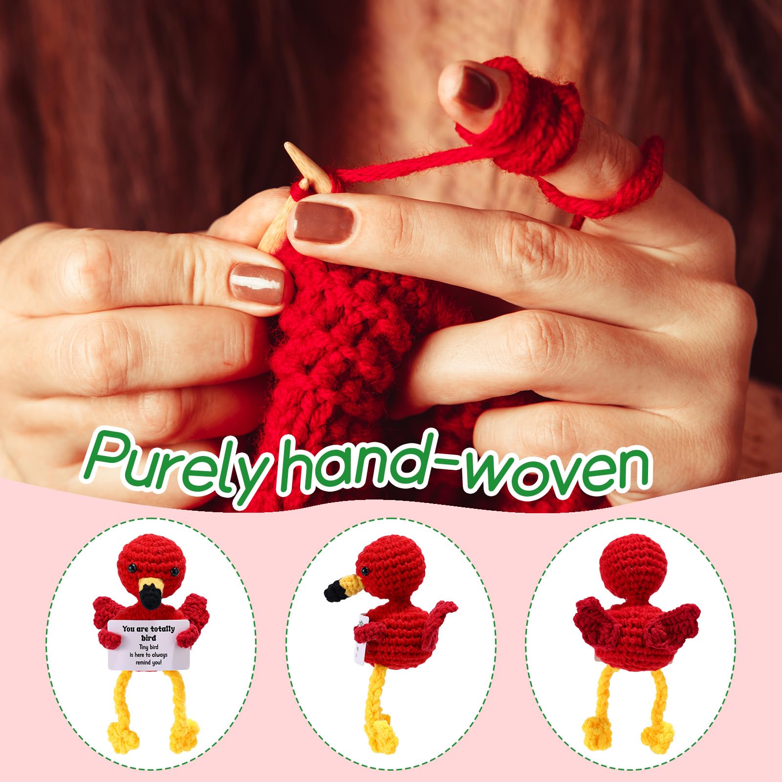 HOOTNEE Poupée Flamant Rose Ornement Suspendu Flamant Rose Poupée E