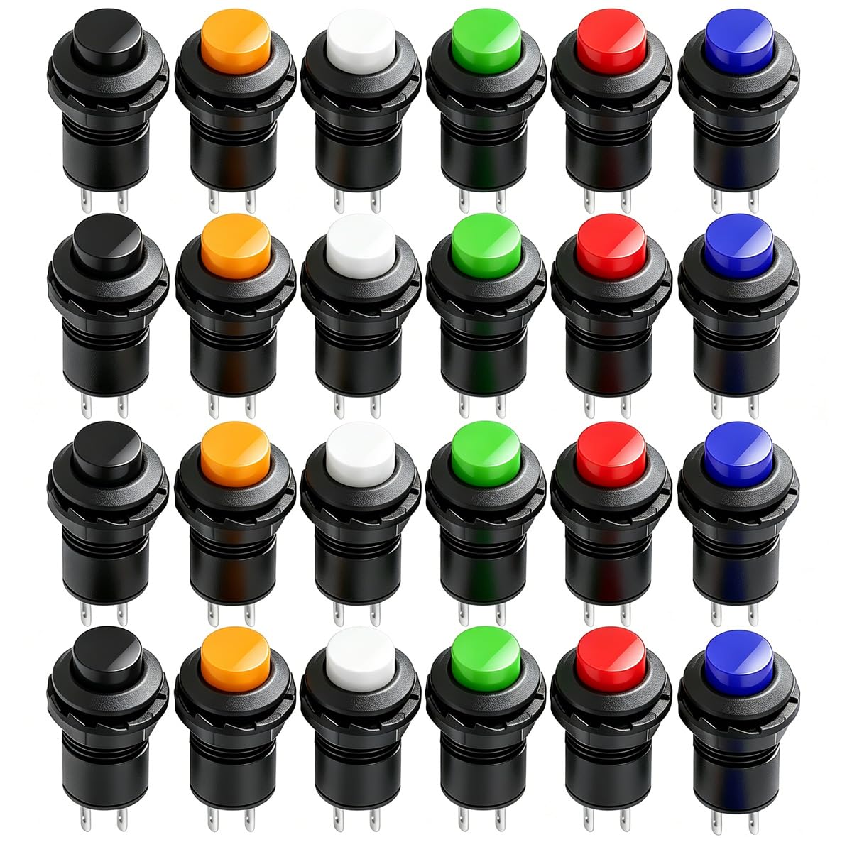Gebildet 24pcs 12mm Latching Push Button Switch