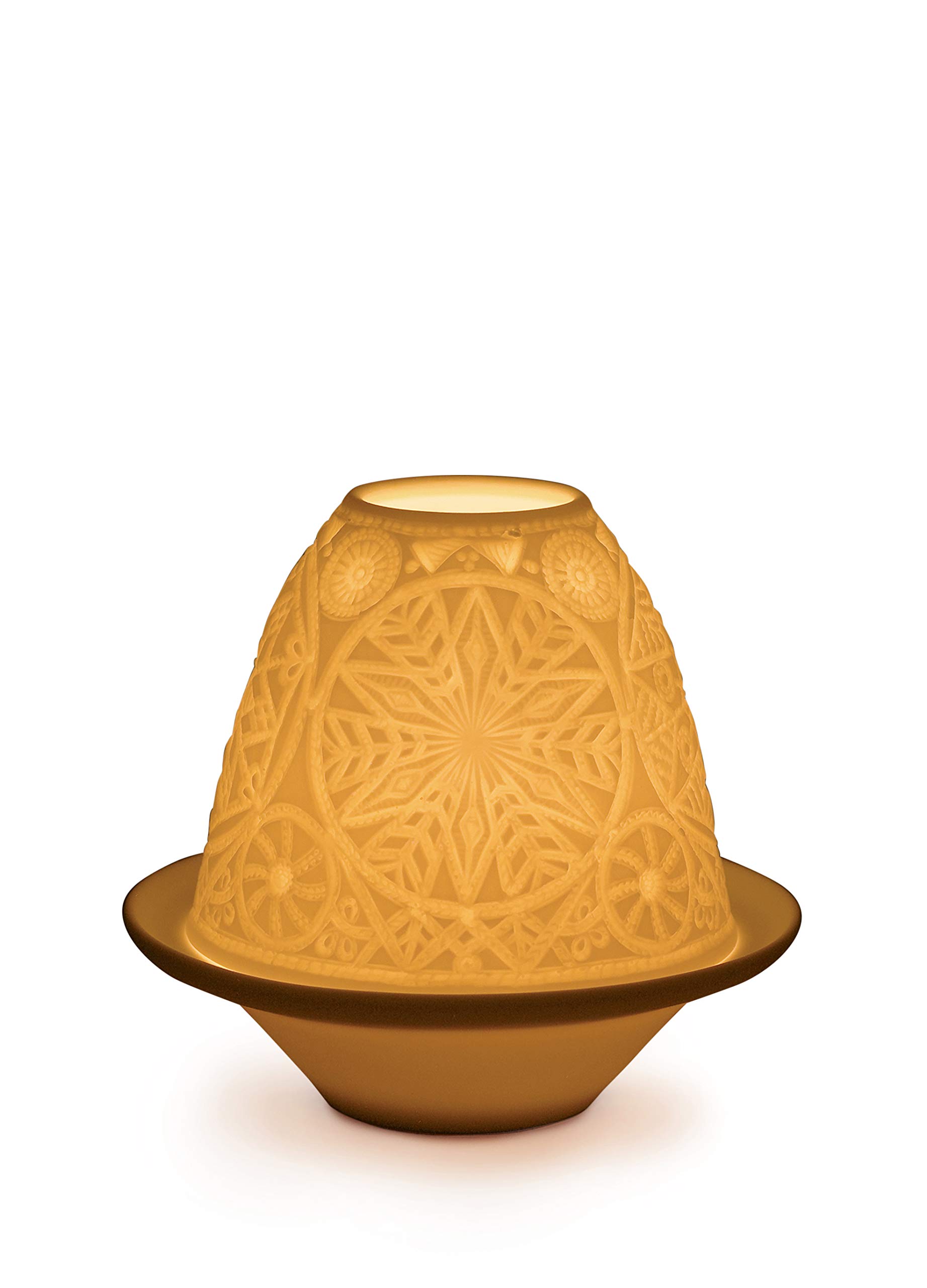 LLADRÓ Snowflake Lithophane with Plate. Porcelain Litophane.