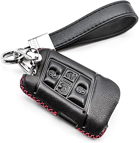 Funda para llave inteligente de piel auténtica, compatible con Volkswagen, Tiguan, Atlas, Jetta, Passat, Golf, Alltrack, Taos, Arteon, Cross, Sport,