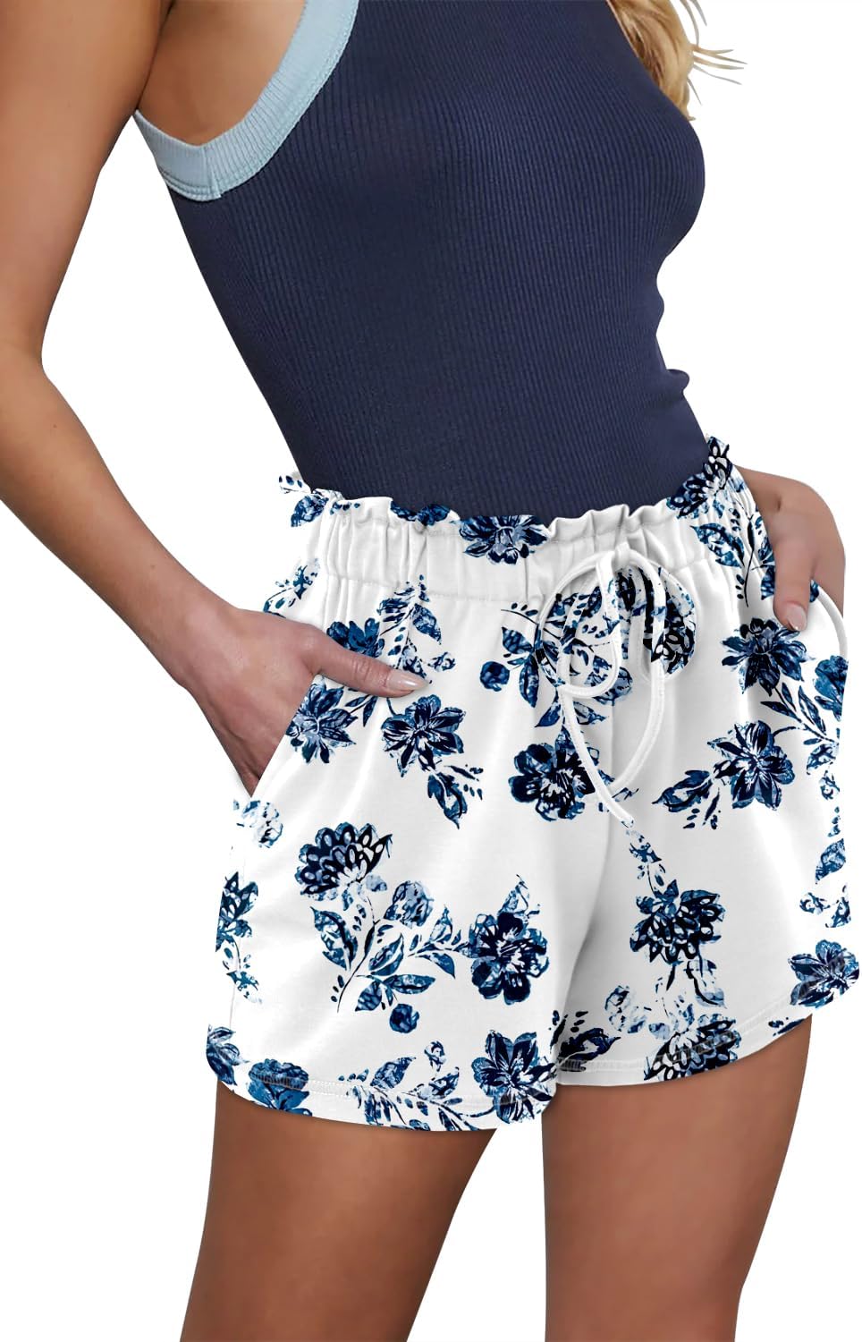 Angerella Womens Shorts with Pockets Summer Casual Shorts for Women Comfy Elastic Waist Lightweight Short Pants - Image 3