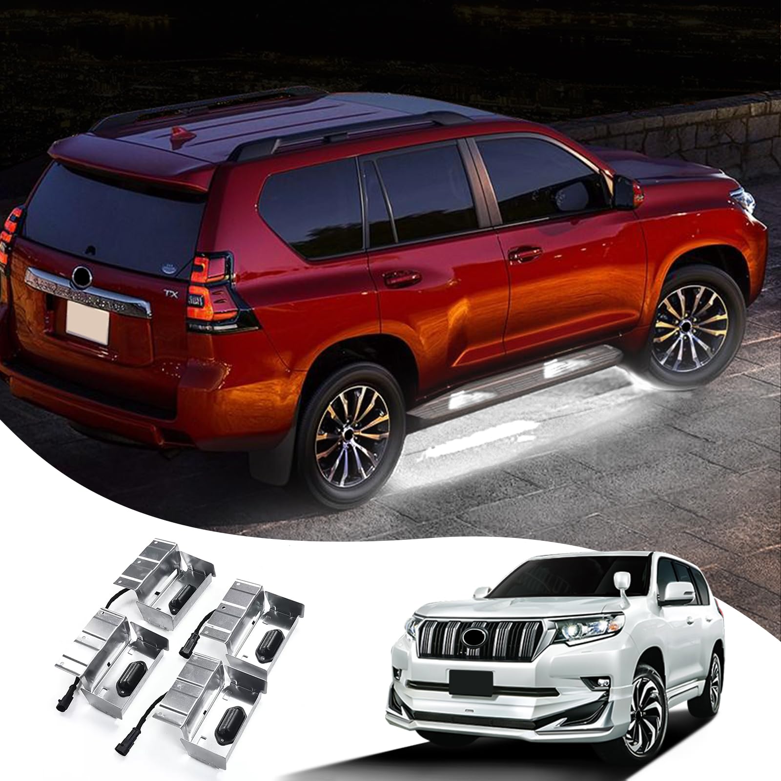 Amazon.com: EVANEM LED Lamp Car Door Pedal Ambient Light for