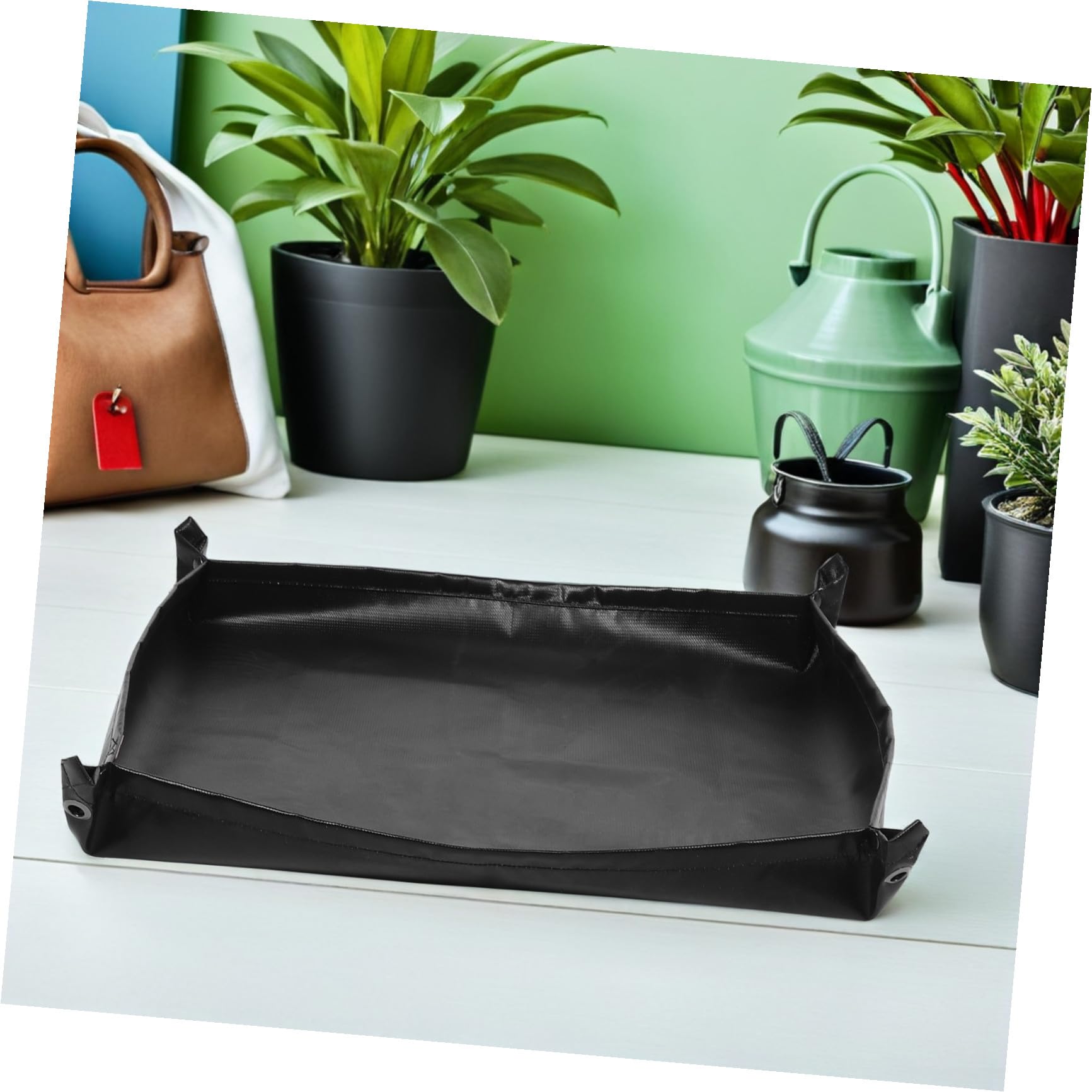 Tapete de Silicona Negro para Parrilla Exterior Resistente al Calor | Protector para Madera y Fogatas, Fácil de Plegar y Limpiar, Uso en Cookout y Bbq