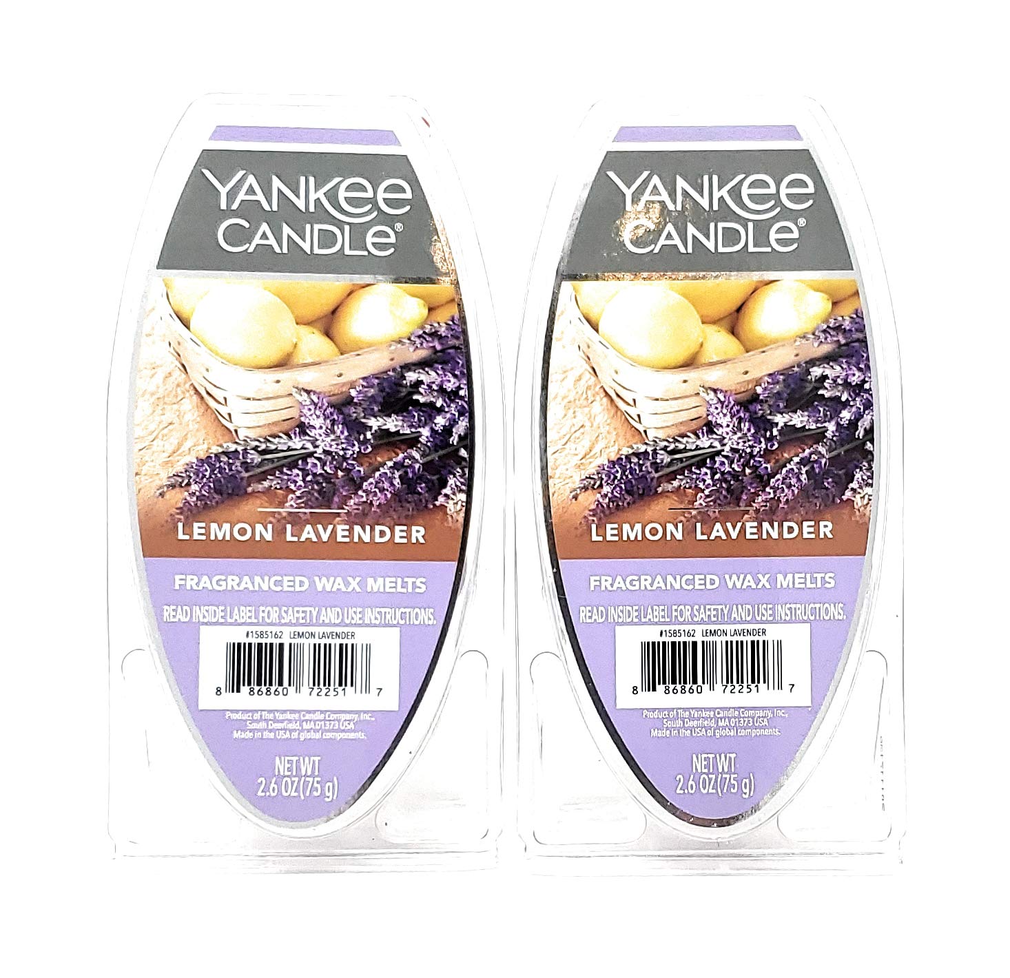 Yankee Candle Wax Melts Lemon Lavender - 2.6 oz - Pack of 2